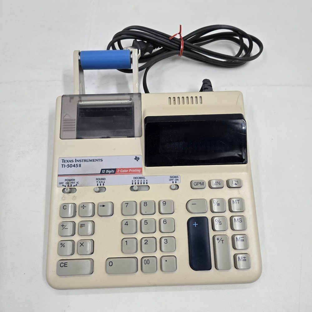 Texas Instruments TI - 5045 II Office Printing Calculator Tested Working